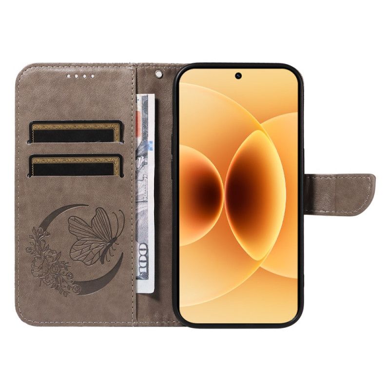 Leren Hoesje Xiaomi 17 Vlinderdesign Bescherming Hoesje