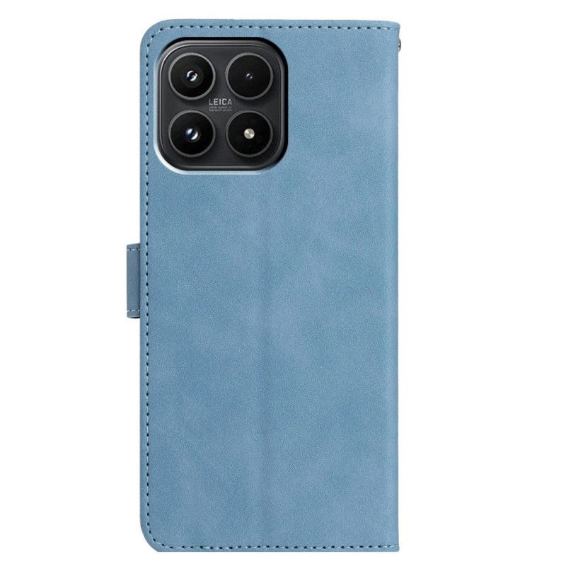Leren Hoesje Xiaomi 17 Vlindervlucht Suède-effect Bescherming Hoesje