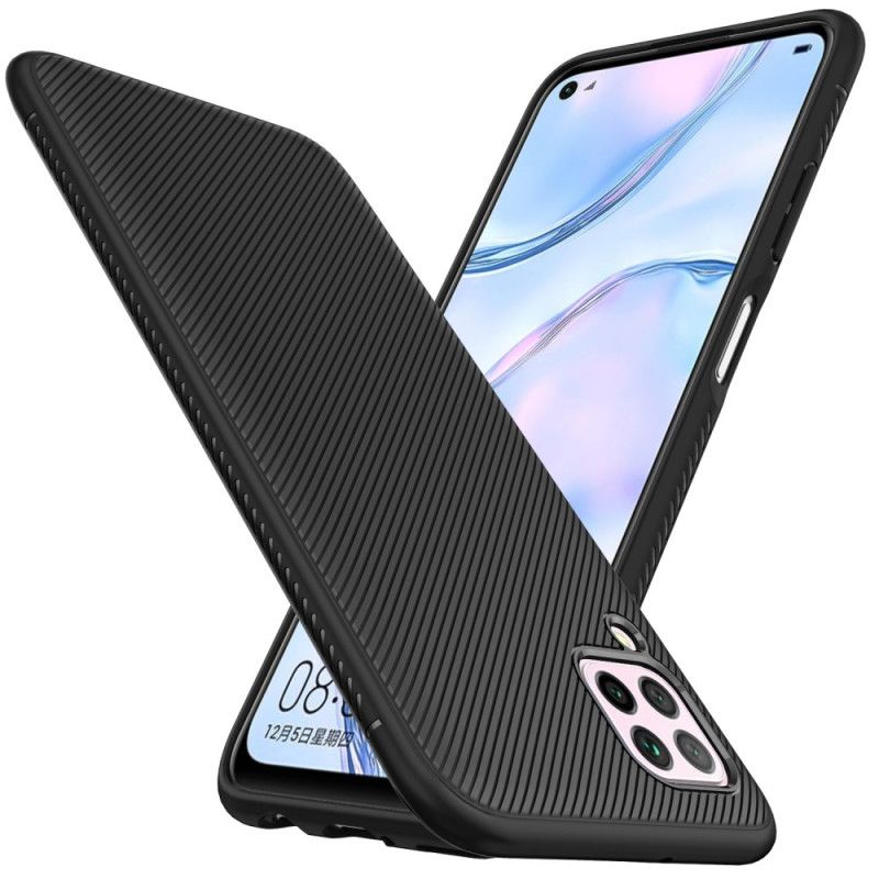 Case Hoesje Huawei P40 Lite Donkerblauw Telefoonhoesje Twill-Serie Jazz