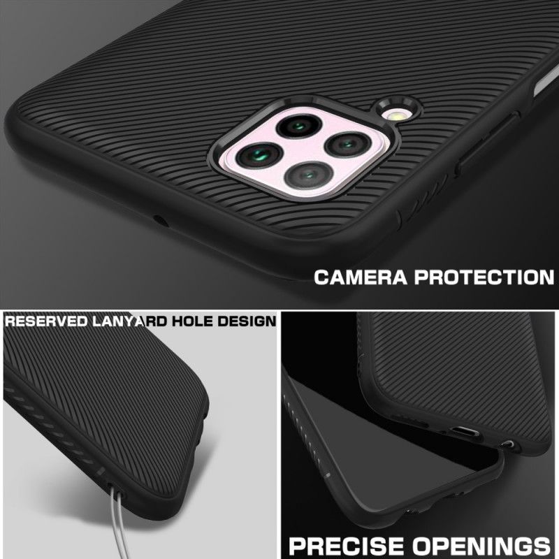 Case Hoesje Huawei P40 Lite Donkerblauw Telefoonhoesje Twill-Serie Jazz