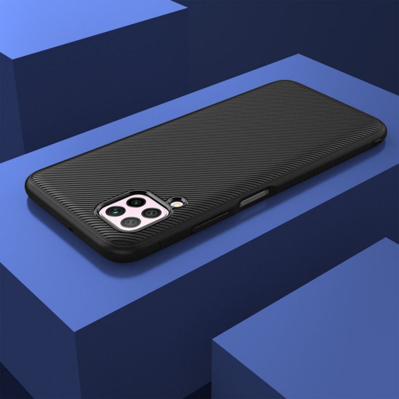 Case Hoesje Huawei P40 Lite Donkerblauw Telefoonhoesje Twill-Serie Jazz