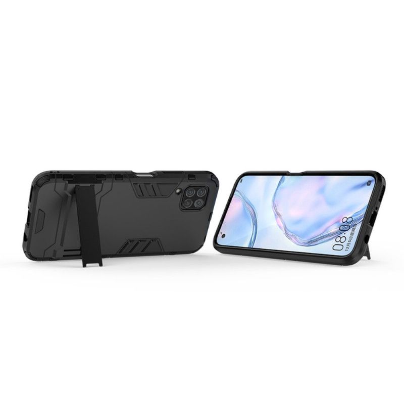 Case Hoesje Huawei P40 Lite Rood Zwart Telefoonhoesje Ultrabestendige Tong