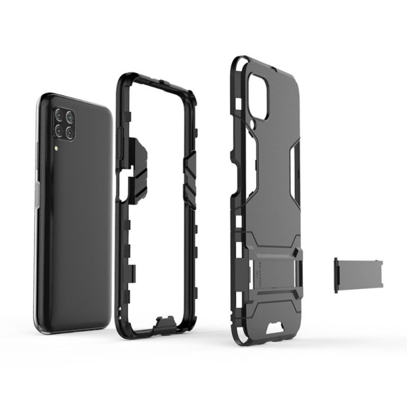 Case Hoesje Huawei P40 Lite Rood Zwart Telefoonhoesje Ultrabestendige Tong
