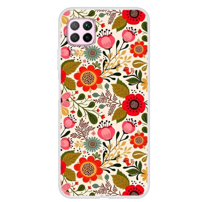 Case Hoesje Huawei P40 Lite Telefoonhoesje Bloementapijt