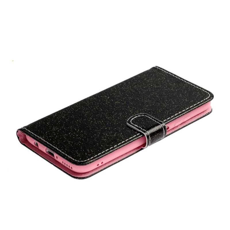 Cover Folio-hoesje Huawei P40 Lite Rose Goud Telefoonhoesje Pailletten