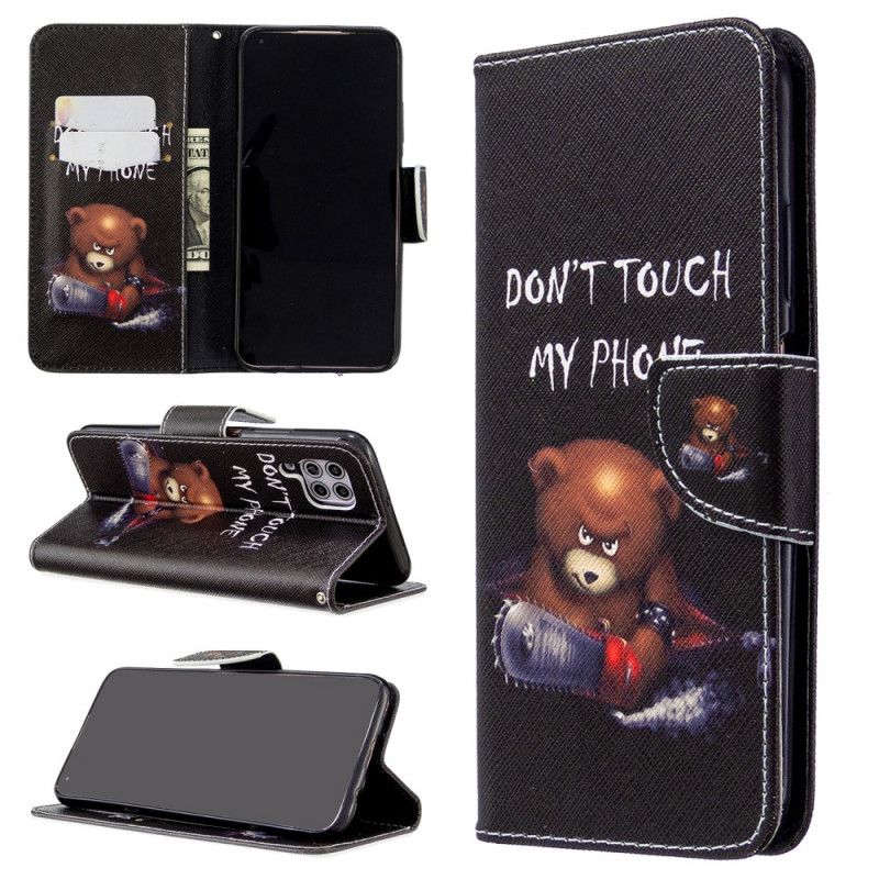 Cover Folio-hoesje Huawei P40 Lite Telefoonhoesje Gevaarlijke Beer
