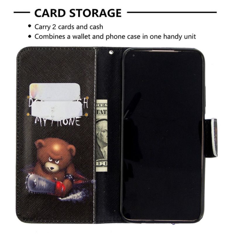 Cover Folio-hoesje Huawei P40 Lite Telefoonhoesje Gevaarlijke Beer