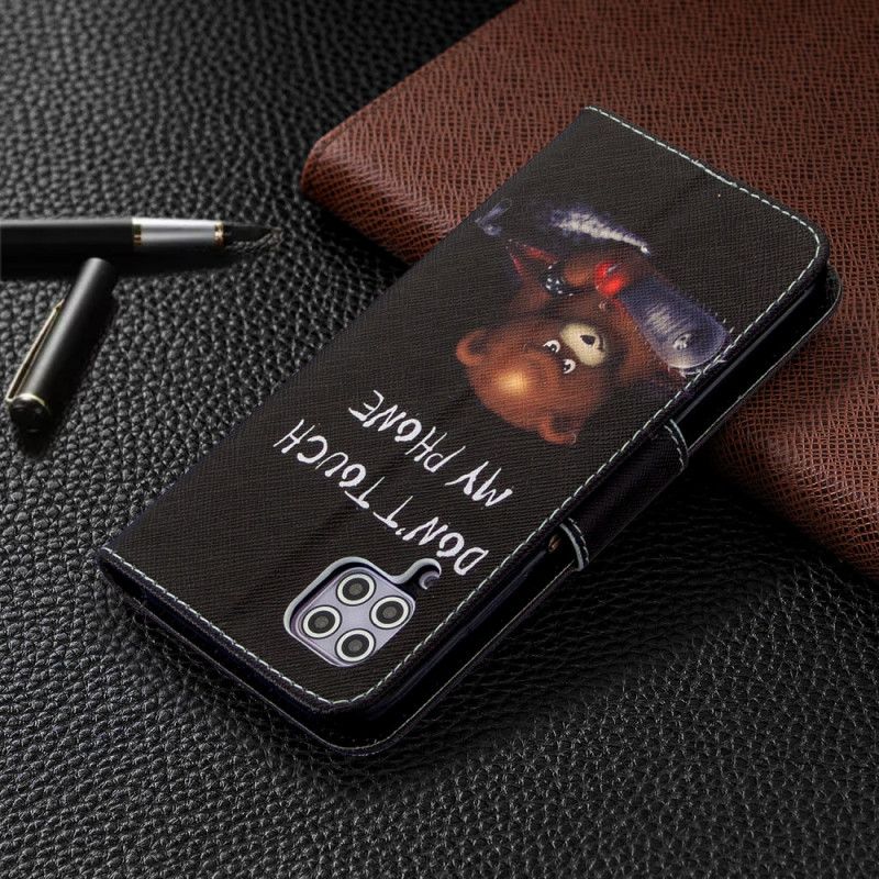 Cover Folio-hoesje Huawei P40 Lite Telefoonhoesje Gevaarlijke Beer