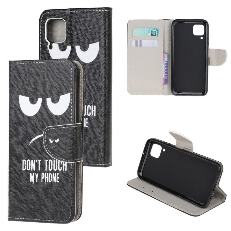 Cover Folio-hoesje Huawei P40 Lite Telefoonhoesje Raak Mijn Telefoon Niet Aan
