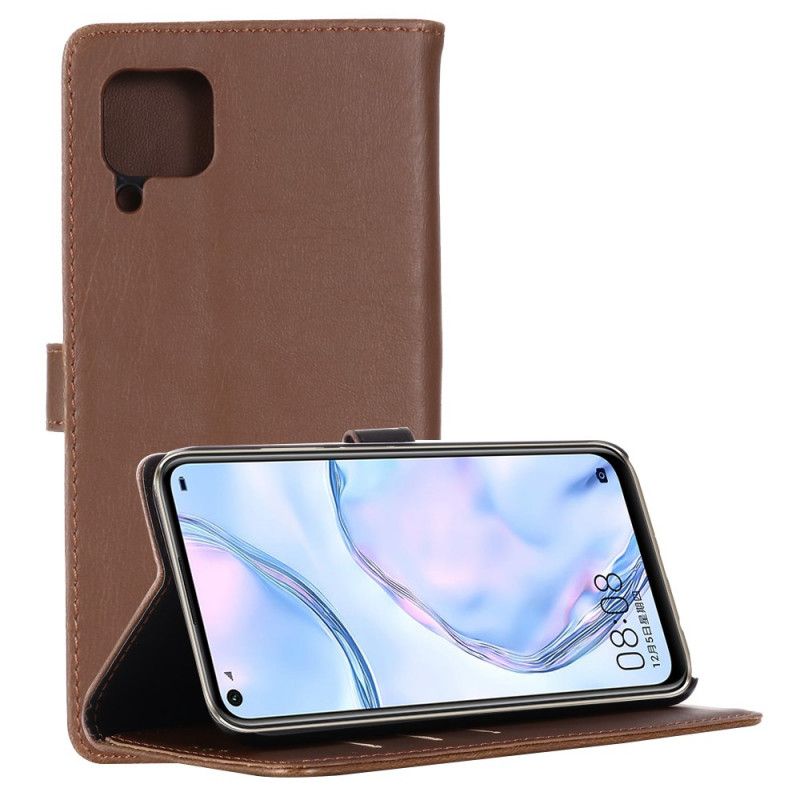 Cover Folio-hoesje Huawei P40 Lite Zwart Telefoonhoesje Retro Kunstleer