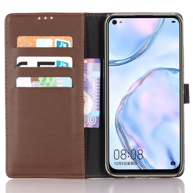 Cover Folio-hoesje Huawei P40 Lite Zwart Telefoonhoesje Retro Kunstleer