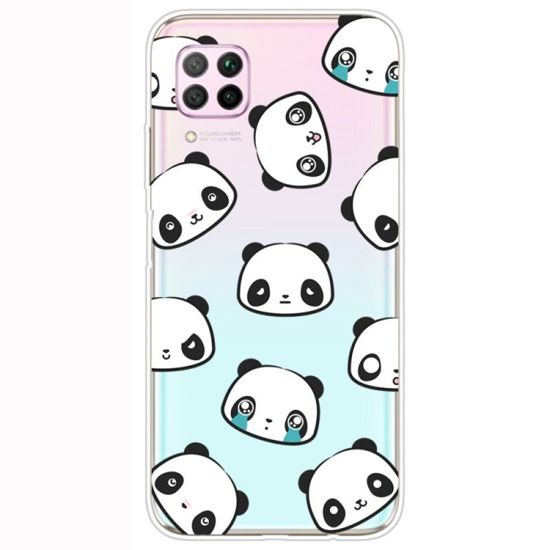 Cover Hoesje Huawei P40 Lite Telefoonhoesje Sentimentele Panda'S