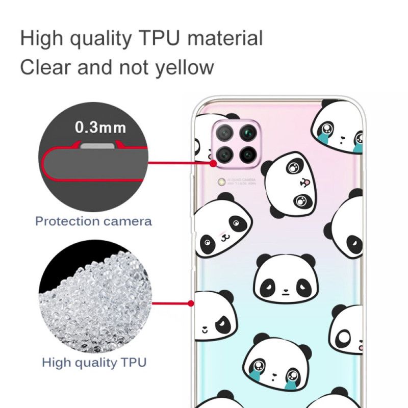 Cover Hoesje Huawei P40 Lite Telefoonhoesje Sentimentele Panda'S
