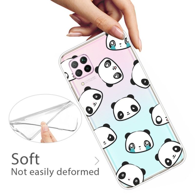 Cover Hoesje Huawei P40 Lite Telefoonhoesje Sentimentele Panda'S