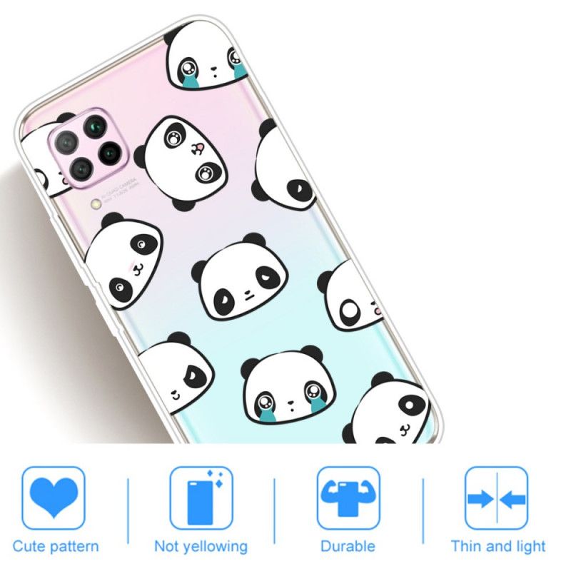 Cover Hoesje Huawei P40 Lite Telefoonhoesje Sentimentele Panda'S