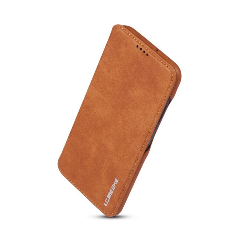 Folio-hoesje Huawei P40 Lite Donkerblauw Rood Lc.Imeeke Leereffect
