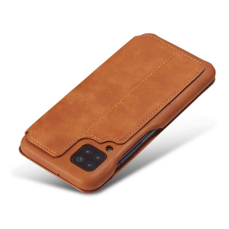 Folio-hoesje Huawei P40 Lite Donkerblauw Rood Lc.Imeeke Leereffect