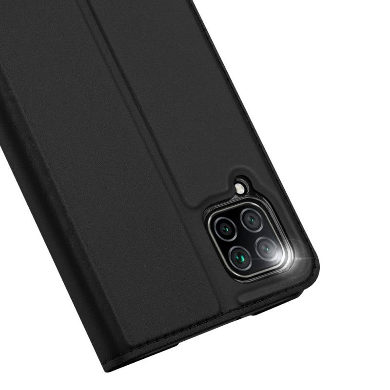 Folio-hoesje Huawei P40 Lite Donkerblauw Zwart Telefoonhoesje Pro Dux Ducis Huid