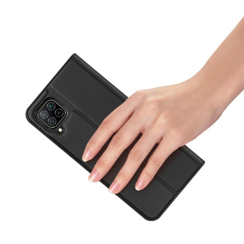 Folio-hoesje Huawei P40 Lite Donkerblauw Zwart Telefoonhoesje Pro Dux Ducis Huid