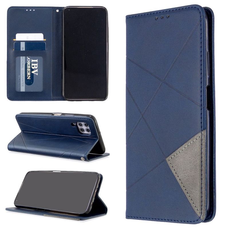 Folio-hoesje Huawei P40 Lite Grijs Zwart Kunstenaarsstijl