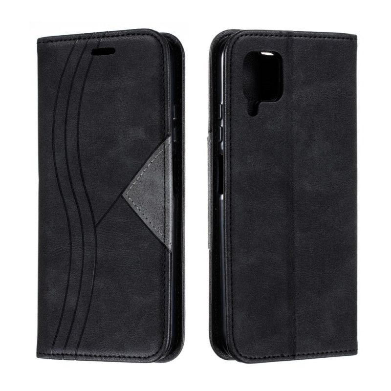 Folio-hoesje voor Huawei P40 Lite Bruin Rood Golfleder Stijl
