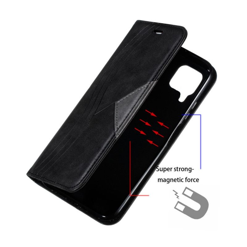 Folio-hoesje voor Huawei P40 Lite Bruin Rood Golfleder Stijl