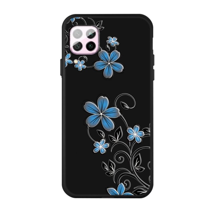 Hoesje Huawei P40 Lite Blauwe Bloemen