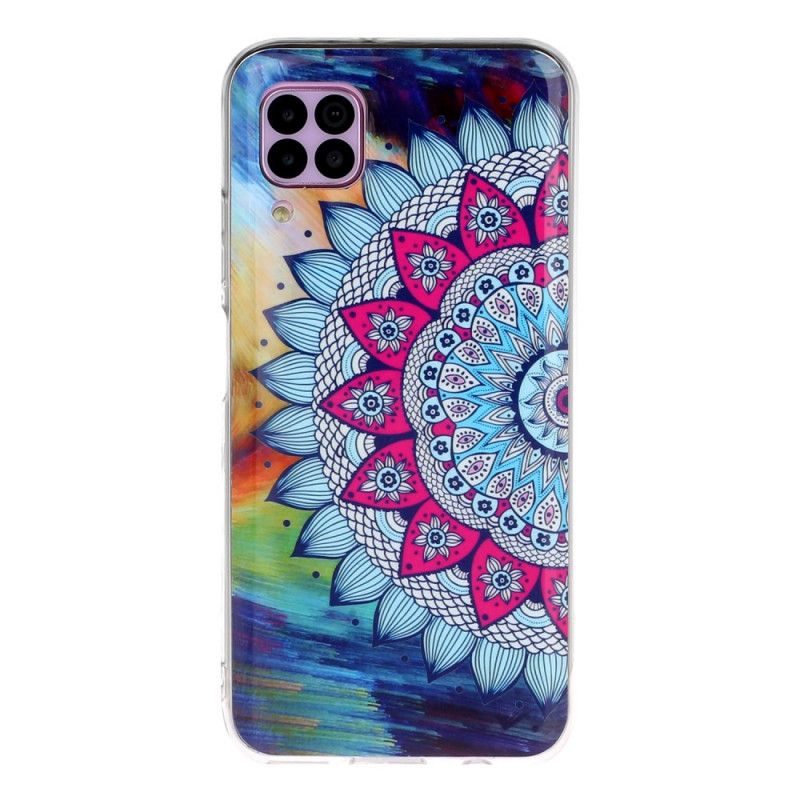 Hoesje Huawei P40 Lite Fluorescerende Mandala-Uil