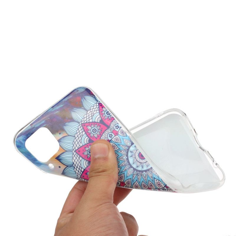 Hoesje Huawei P40 Lite Fluorescerende Mandala-Uil