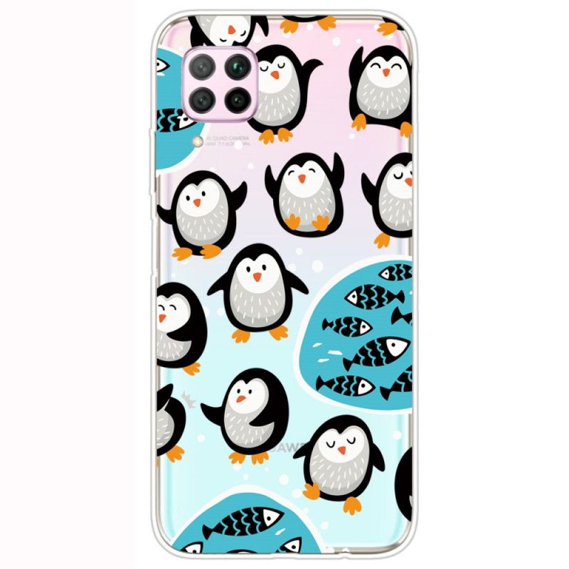 Hoesje Huawei P40 Lite Pinguïns En Vissen