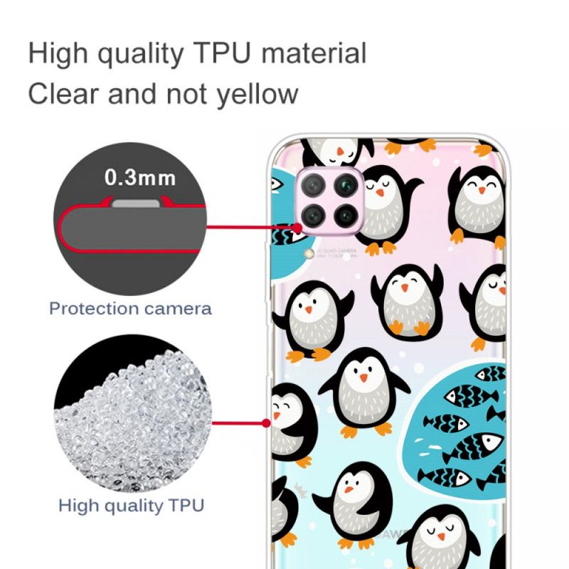 Hoesje Huawei P40 Lite Pinguïns En Vissen