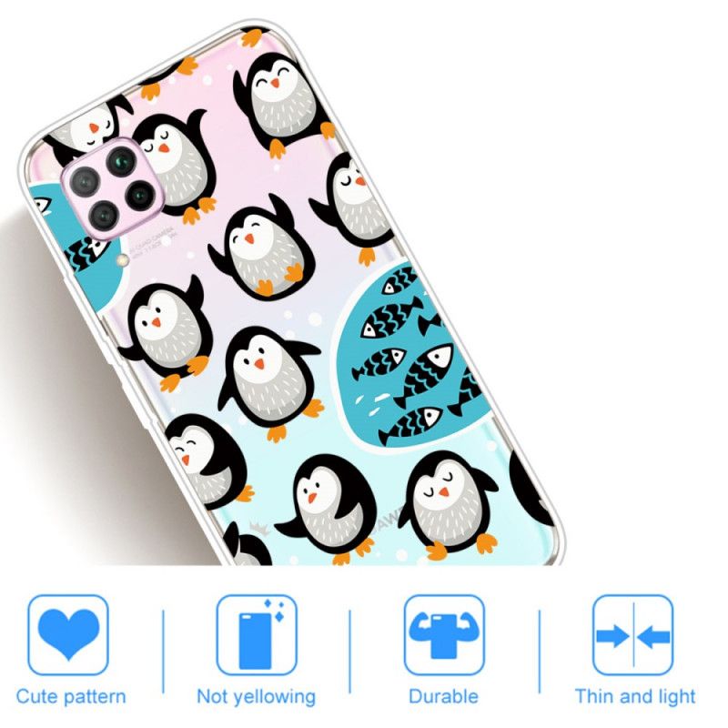 Hoesje Huawei P40 Lite Pinguïns En Vissen