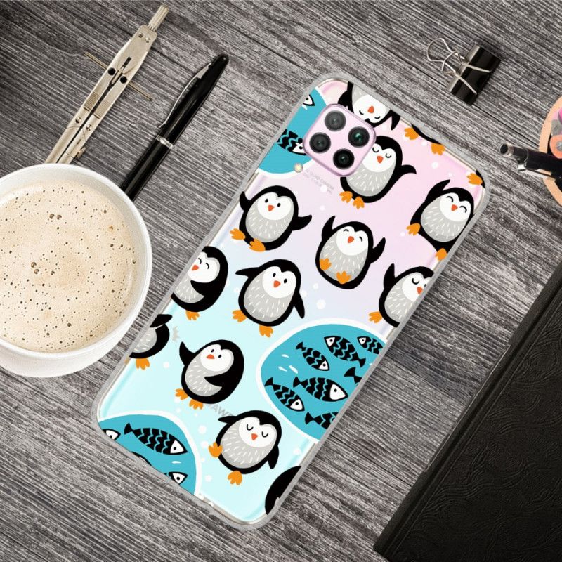 Hoesje Huawei P40 Lite Pinguïns En Vissen