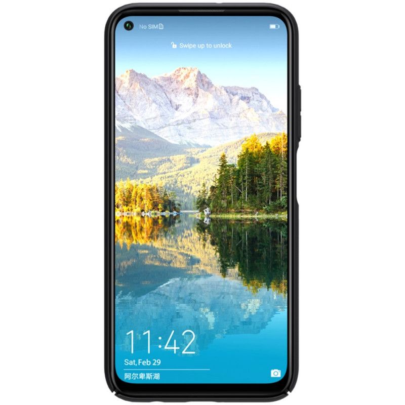 Hoesje Huawei P40 Lite Rood Zwart Stijve Frosted Nillkin