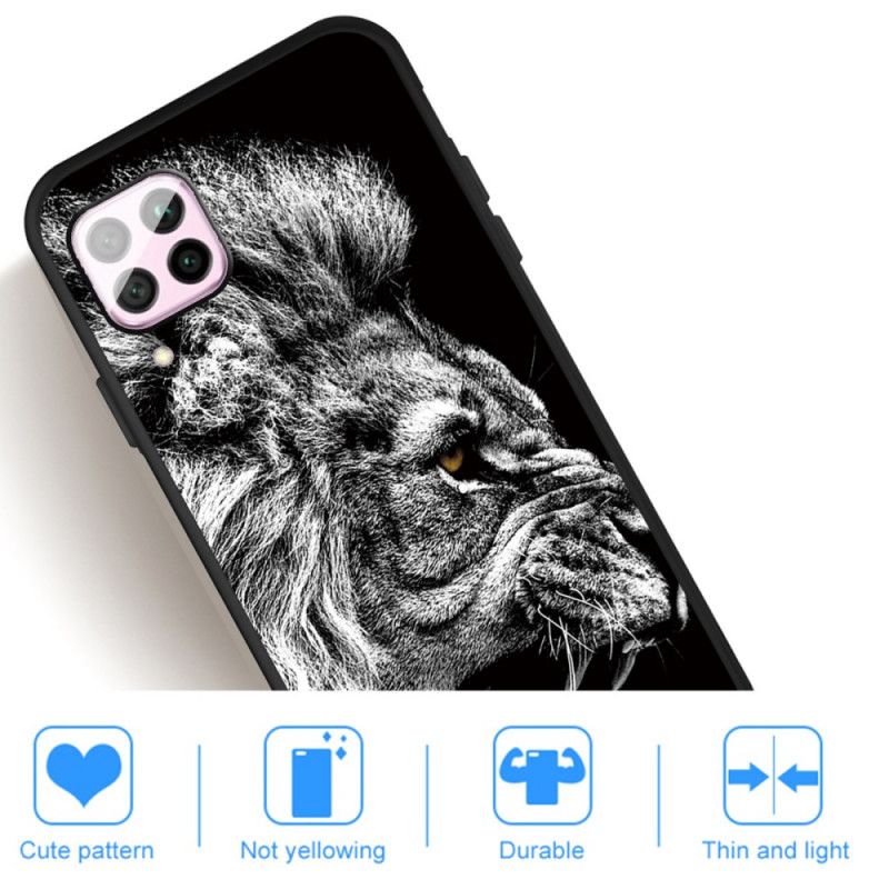 Hoesje Huawei P40 Lite Telefoonhoesje Woeste Leeuw