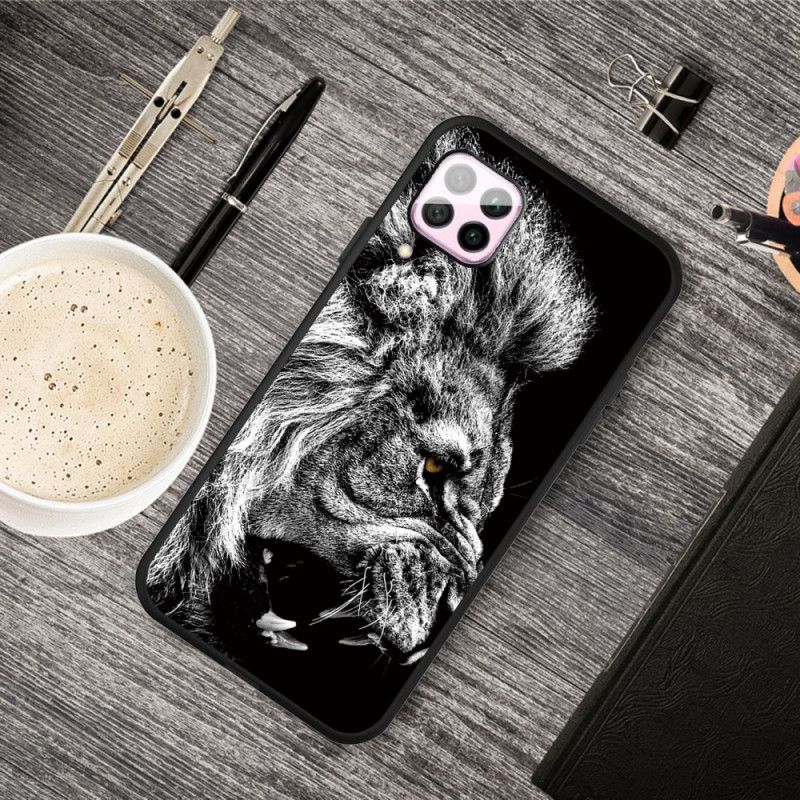 Hoesje Huawei P40 Lite Telefoonhoesje Woeste Leeuw