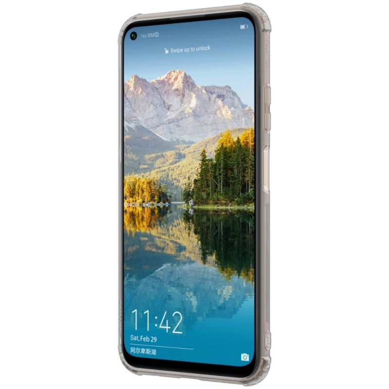 Hoesje Huawei P40 Lite Transparant Grijs Versterkt Transparant Nillkin