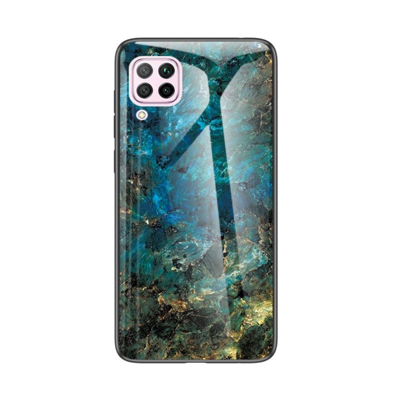 Hoesje Huawei P40 Lite Wit Zwart Premumkleuren Van Gehard Glas