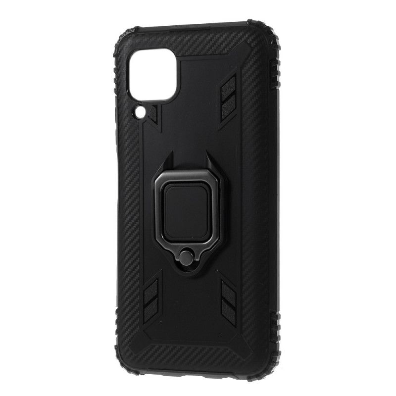 Hoesje Huawei P40 Lite Zwart Stevige Steunring
