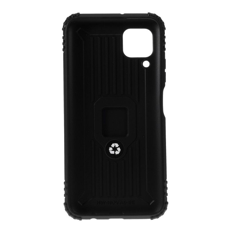 Hoesje Huawei P40 Lite Zwart Stevige Steunring