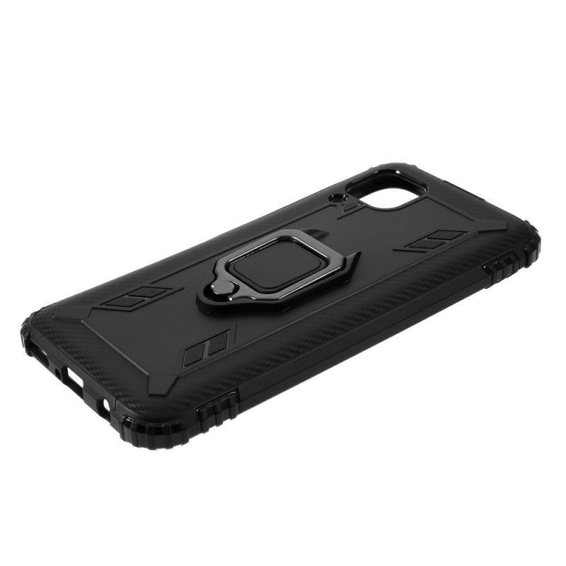 Hoesje Huawei P40 Lite Zwart Stevige Steunring
