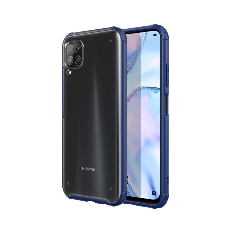Hoesje voor Huawei P40 Lite Rood Zwart Hybride Siliconen Velgontwerp