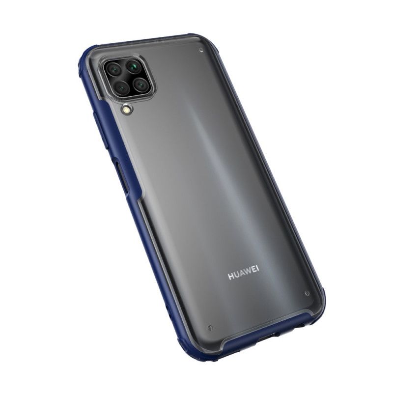 Hoesje voor Huawei P40 Lite Rood Zwart Hybride Siliconen Velgontwerp