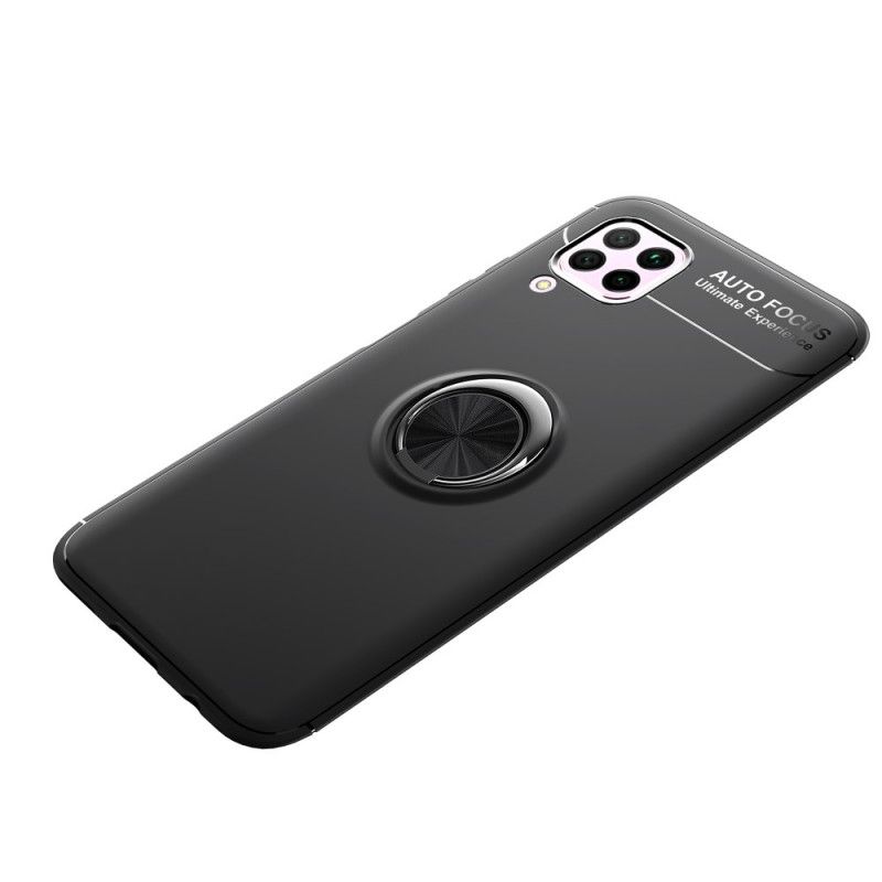 Hoesje voor Huawei P40 Lite Rood Zwart Roterende Ring
