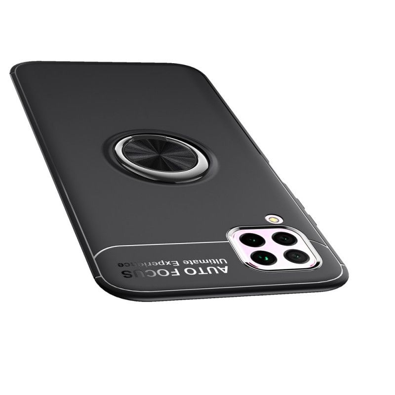 Hoesje voor Huawei P40 Lite Rood Zwart Roterende Ring