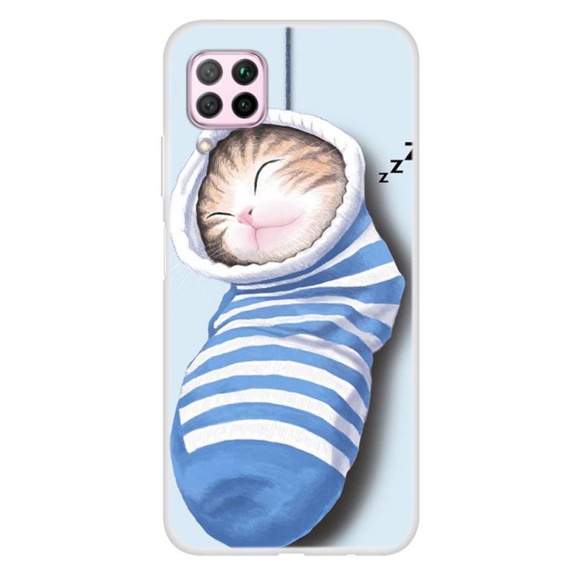 Hoesje voor Huawei P40 Lite Slapende Kitten