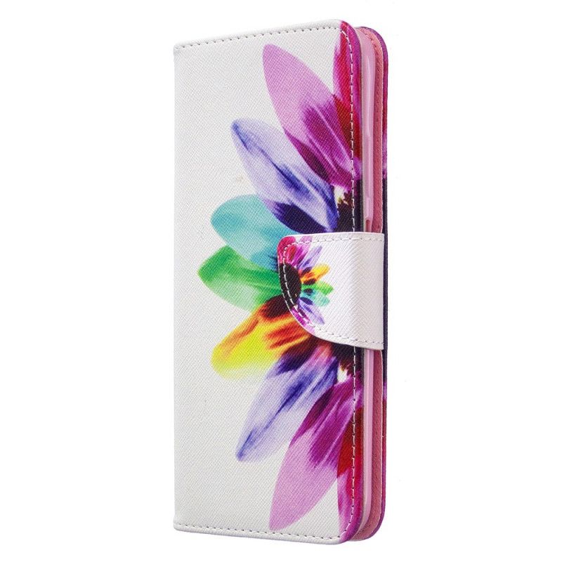 Leren Hoesje Huawei P40 Lite Aquarelbloem