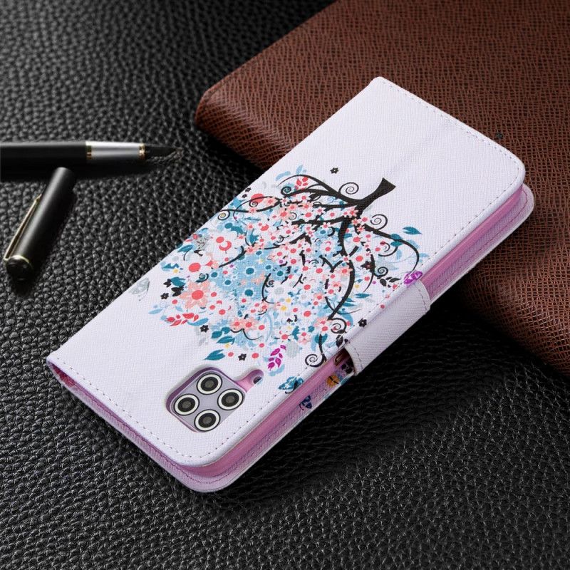 Leren Hoesje Huawei P40 Lite Bloemrijke Boom