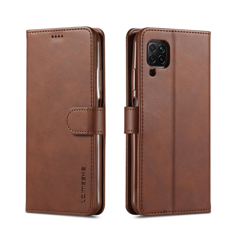 Leren Hoesje Huawei P40 Lite Grijs Zwart Lc.Imeeke Leereffect