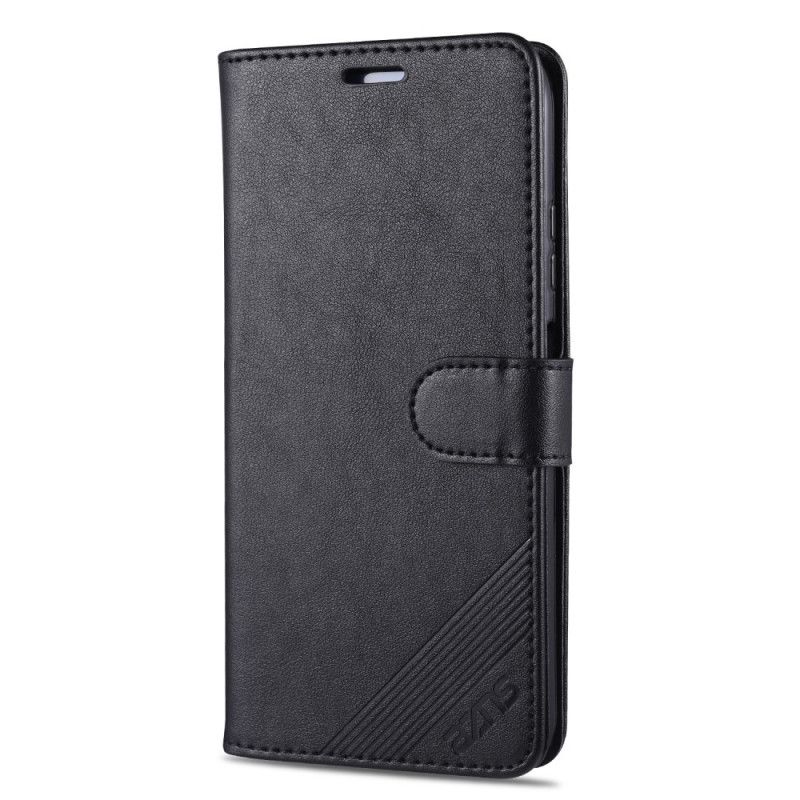 Leren Hoesje Huawei P40 Lite Rood Zwart Azns Kunstleer